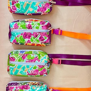 Cross body TEAL purse /Bum Bag /oilcloth Fanny Pack