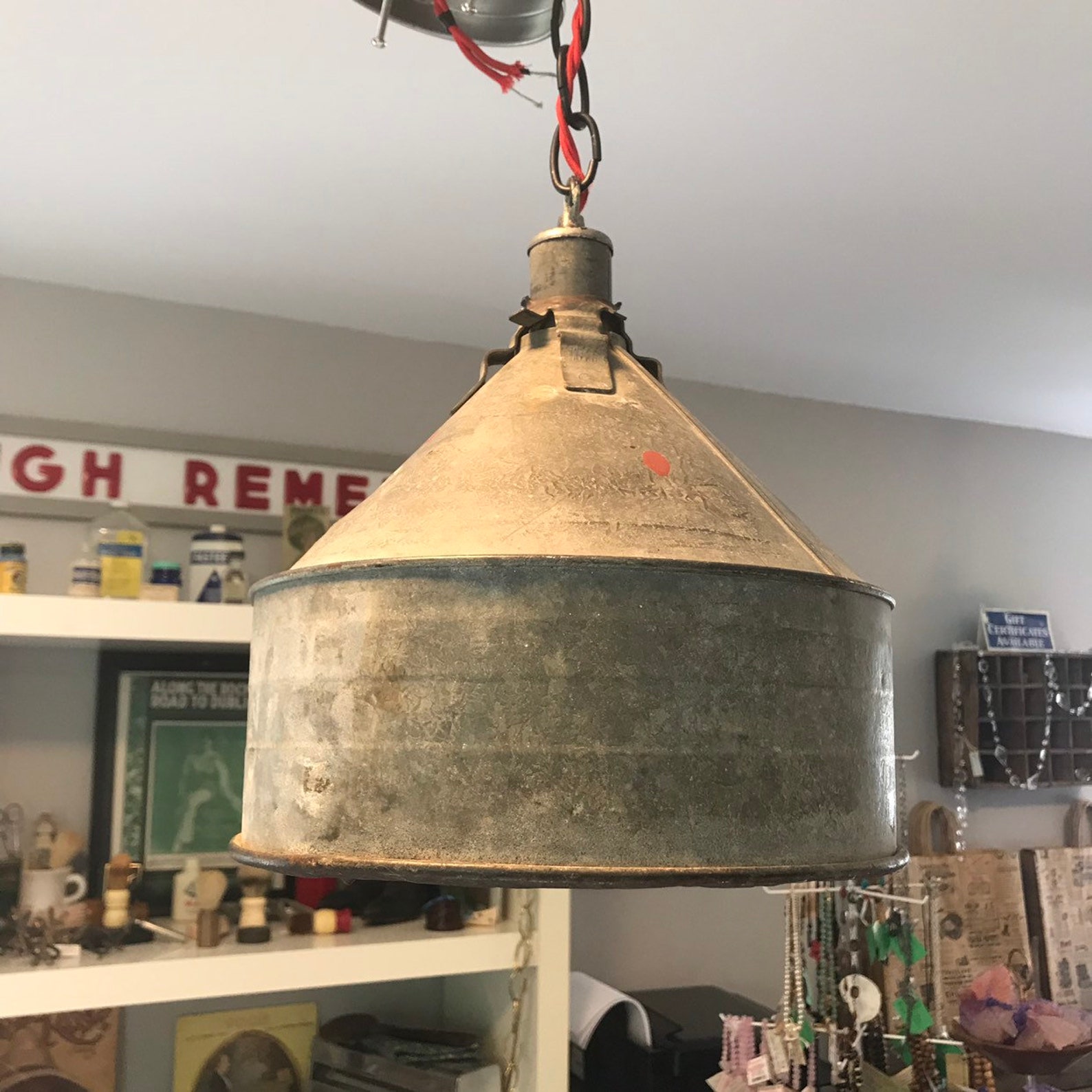 Mid Century Vintage Oil Funnel Lamp 1950s Etsy