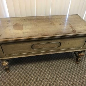 Vintage Jacobean Gray Toned Cedar Chest 1930&#39;s SHIPPING INCLUDED