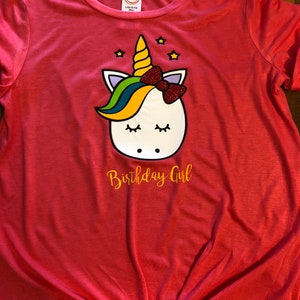 Unicorn Birthday Girl SVG
