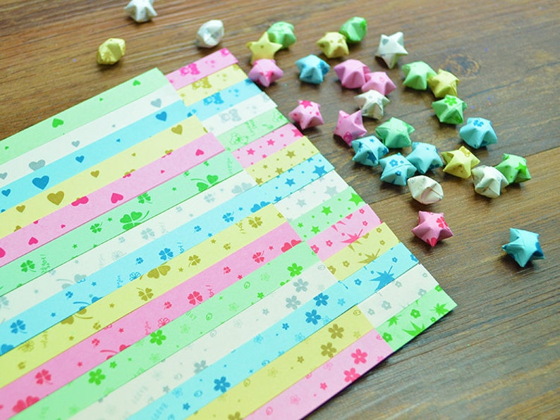 510 Wishing Lucky Stars Paper Origami Star Paper Kit Paper Etsy