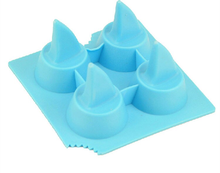 4-cavity Shark Fin Flexible Ice Tray Ice Mold Silicone Ice - Etsy