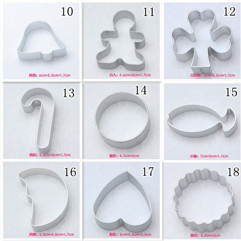 33 Types Tin Mold Cookie Cutter Style Cake Mould Chocolate Etsy