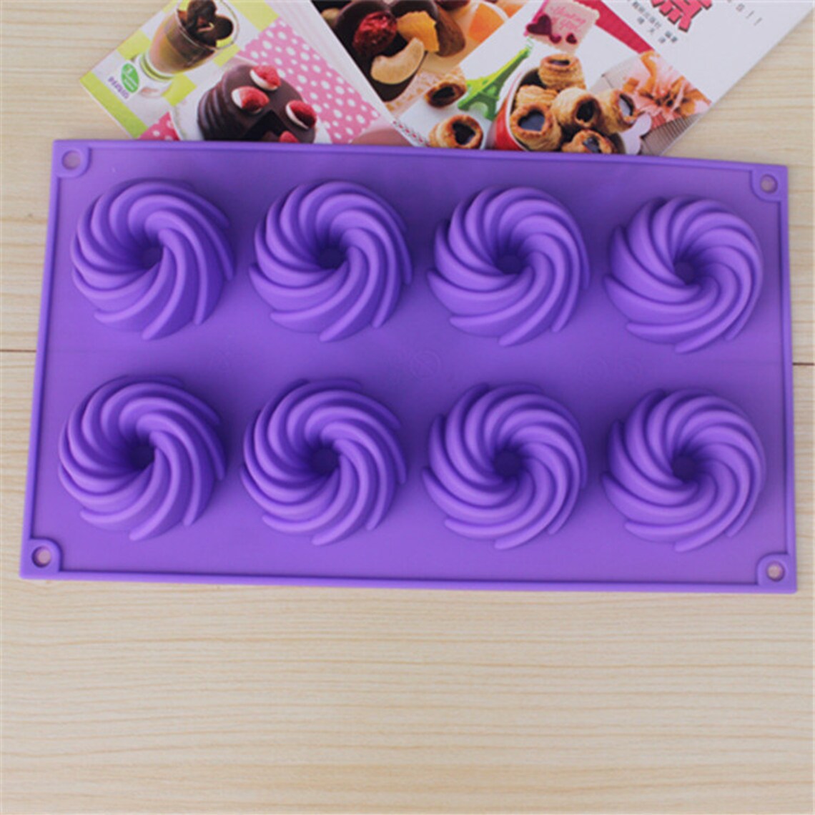 8 Holes Donut Cookie Cake Mold Chocolate Mould Cookie Mold Flexible