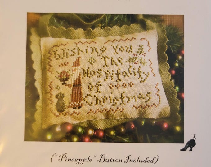 Homespun Elegance Merry Noel Collection Hospitality of Christmas Cross Stitch Pattern. Embellishment Included. Free Shipping. New Condition.