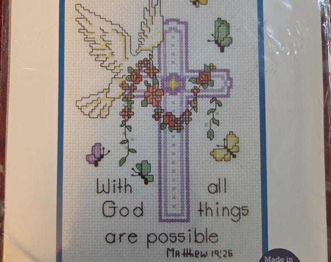 Janlynn All Things Possible Counted Cross Stitch Pattern. FREE SHIPPING. Good Condition.