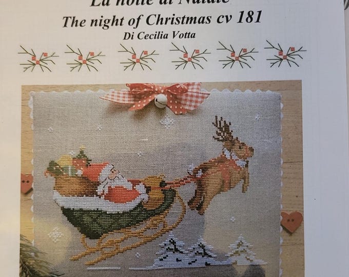 Serenita di campagna La notte di Natale Cross Stitch Pattern. Free Shipping. Good Condition.