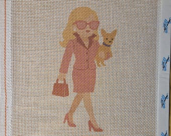 IN STOCK Elle Legally Needlepoint Canvas 9"x7" -  5"x3"  finished size #18 mesh. New Condition. Free Shipping.