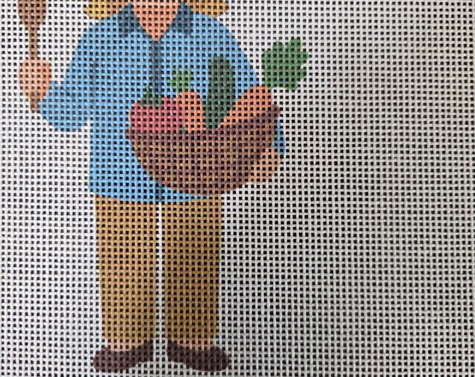 Martha Needlepoint Canvas 9"x7"- 5"x3"  finished size #18 mesh. Choose canvas only or stitch guide (not a pattern) Moore Stitching Design