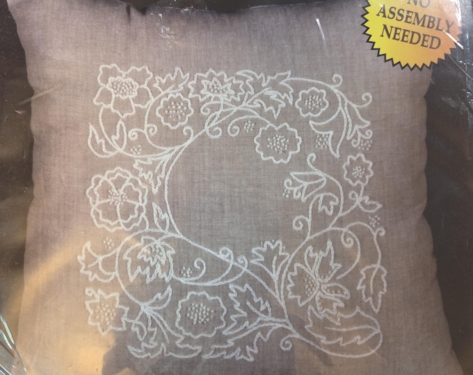 Design Works Candlewicking 14" Presewn Pillow Romance Kit. FREE SHIPPING. Packaged ripped and taped Condition.