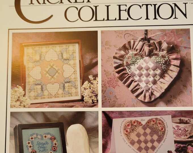 The Cricket Collection Hearts & Flowers Cross Stitch Pattern. FREE SHIPPING.