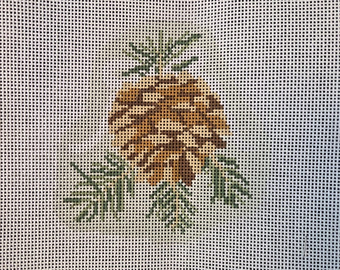 SCT Designs Tie One On Needlepoint Canvas 13# 4" x 3" Preowned Estate Sale Good Condition. Free Shipping.