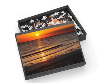 Sunset Days End Ft Myers Beach FL Puzzle 96-1000-Piece | Coastal Floral Seaside Jigsaw