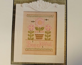 Country Cottage Needleworks Bee Joyful Cross Stitch Pattern. FREE SHIPPING.