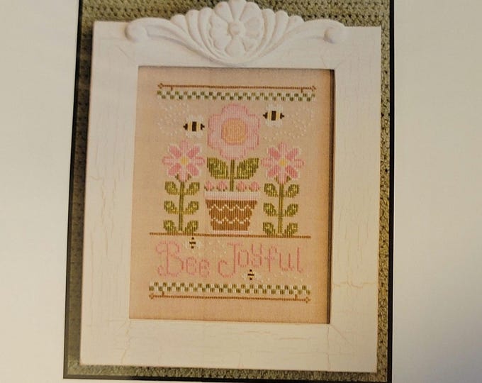Country Cottage Needleworks Bee Joyful Cross Stitch Pattern. FREE SHIPPING.