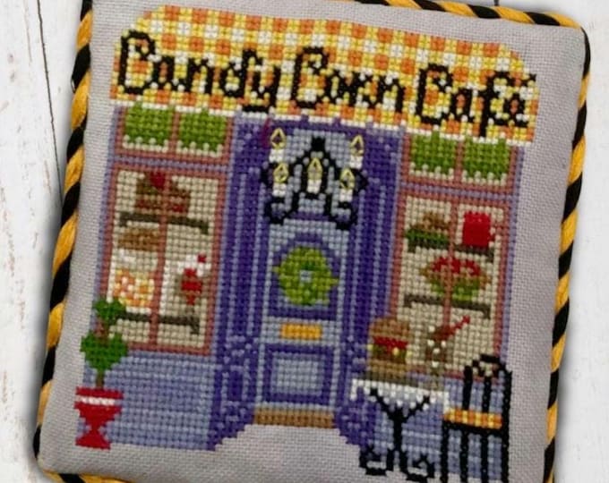 Dirty Annie's Candy Corn Cafe Cross Stitch Chart. Free SHIPPING. New.