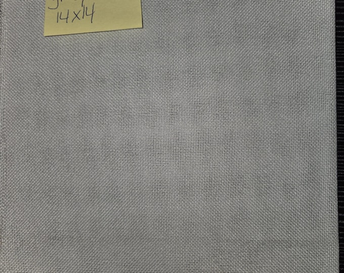 28ct 14"x14" Gray Linen.FREE SHIPPING.