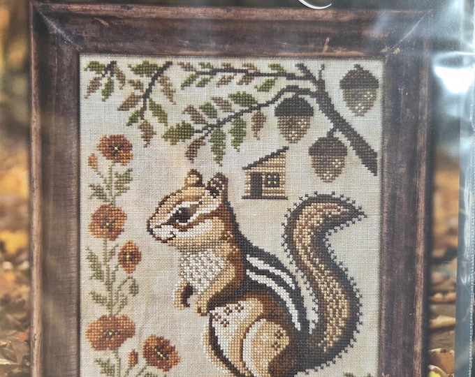 Cottage Garden A Year In The Woods Series II #6 The Chipmunk Cross Stitch Pattern. FREE SHIPPING. New Condition.