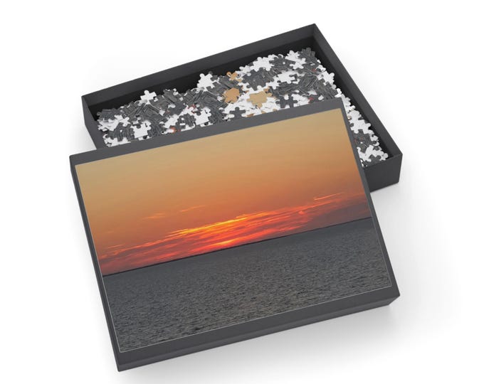 Sunset Over Ocean Puzzle | 500 1000-Piece