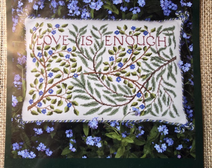 Beth Russell Love Is Enough Needlepoint Canvas Kit. Incl Canvas,Wool Yarn,Needle, Tote Bag. Preowned Estate Sale Like New Condition.