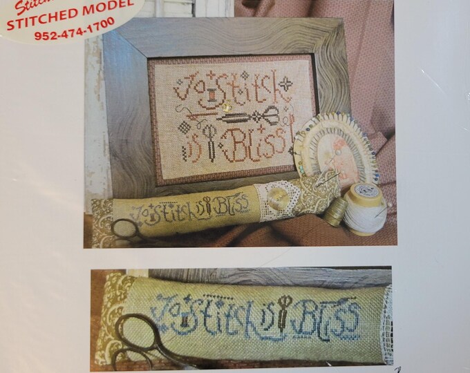 Homespun Elegance To Stitch Is Bliss Cross Stitch Pattern. Free Shipping. Used Condition.