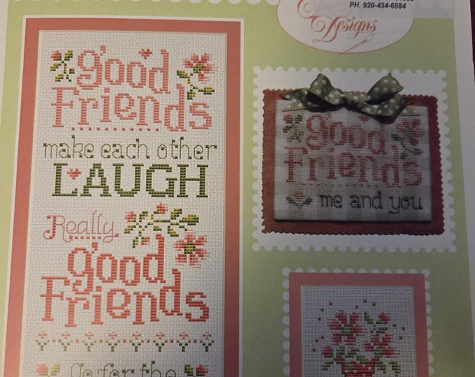 Sue Hillis Good Friends Cross Stitch Pattern. FREE SHIPPING. Used Condition.