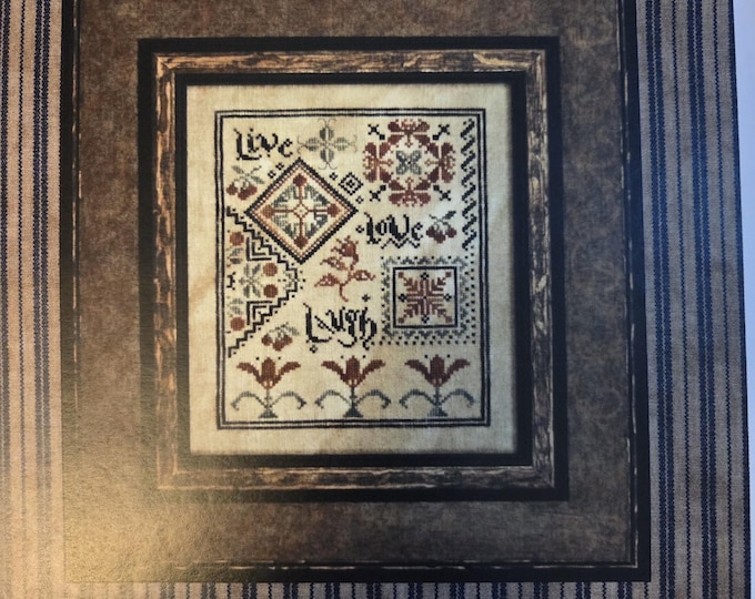 La-D-Da Live Laugh Love Cross Stitch Pattern. FREE SHIPPING. Good Condition.