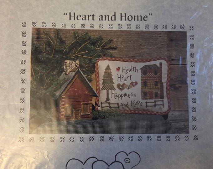 Stitches by Cheri Heart and Home Cross Stitch Pattern. Free SHIPPING. Used Condition.