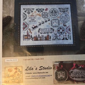Lila&#39;s Studio Holiday Quaker Cross Stitch Pattern. Free SHIPPING. Older Condition.