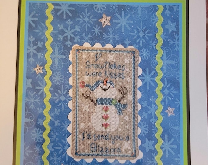 The Stitching Bear Snowflake Kisses Cross Stitch Pattern. FREE SHIPPING. Good Condition