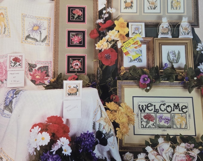 Cross My Heart Flowers of the Month Cross Stitch Pattern. FREE SHIPPING. Used Condition.