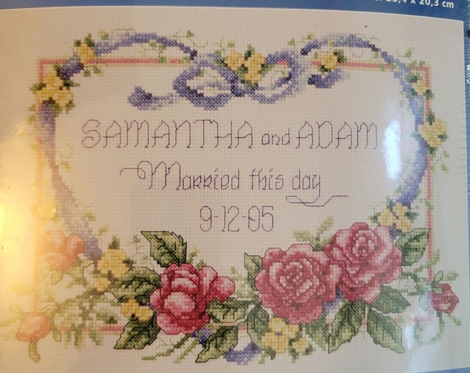 Janlynn Married This Day Cross Stitch Kit. FREE SHIPPING. Good Condition.