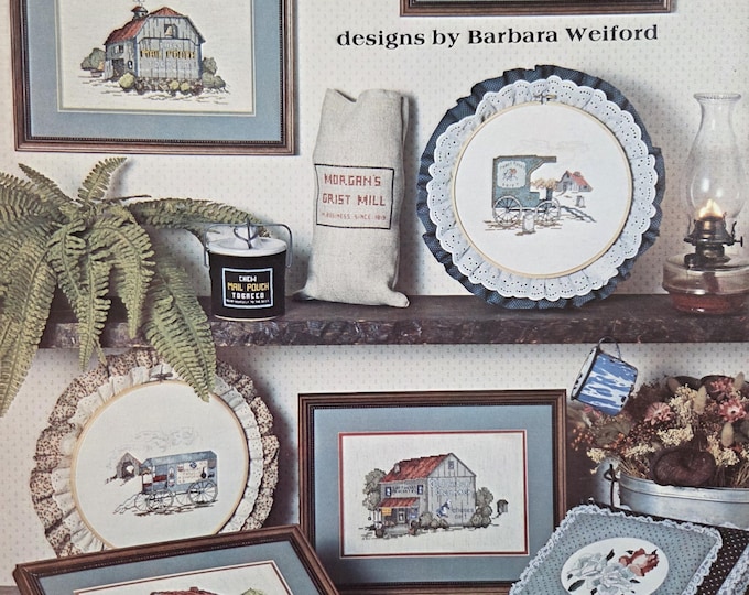 Buggies, Barns and Bridges Cross Stitch Pattern. FREE SHIPPING. Preowned Older Used Condition.