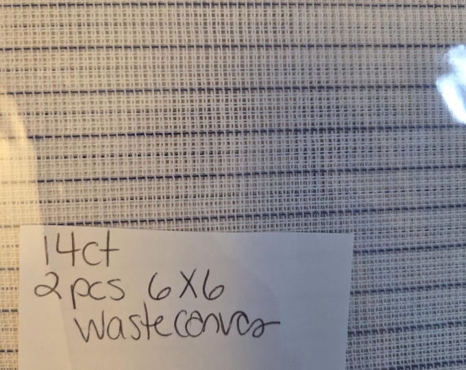 Waste Canvas 14ct 2pcs 6x6. FREE SHIPPING.