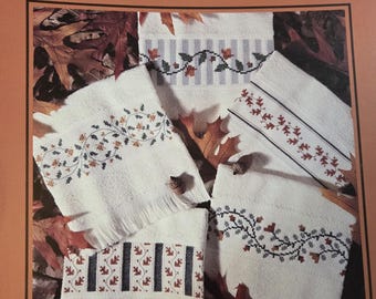 Fall Fingertips Cross Stitch Pattern. FREE SHIPPING. Preowned Older Used Condition.