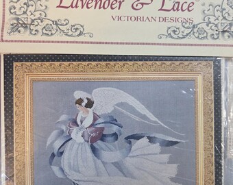 Lavender & Lace Angel of Winter Cross Stitch Pattern. Preowned Good Condition. Free Shipping.