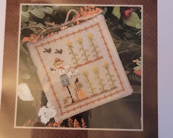 Little House Needleworks Fall on the Farm No Crows Allowed Cross Stitch Pattern. FREE SHIPPING.