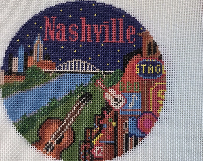 Nashville Needlepoint Canvas. 18 Mesh 5" Round. New Condition. Free Shipping.