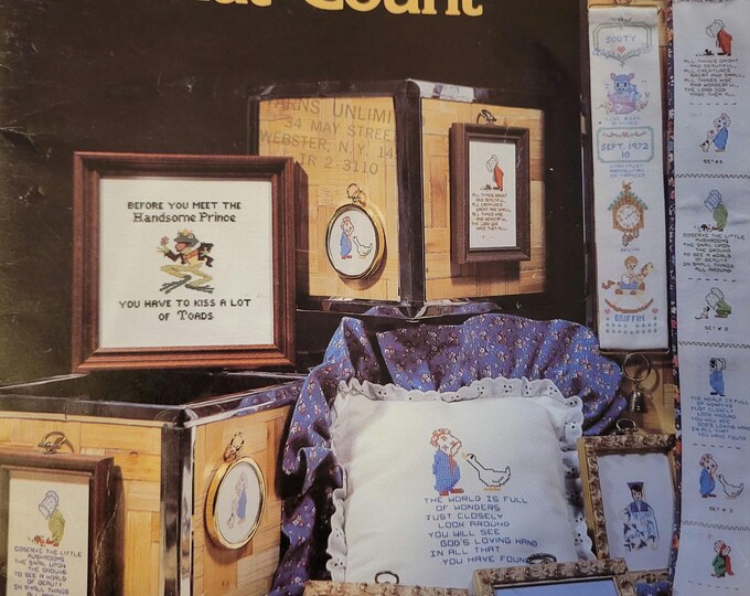 Vintage Gloria & Pat Designs That Count Cross Stitch Pattern. FREE SHIPPING.