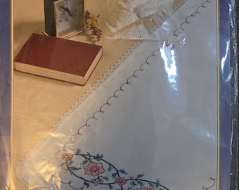 Bucilla Florentine Border Dresser Scarf FREE SHIPPING. Older Condition.