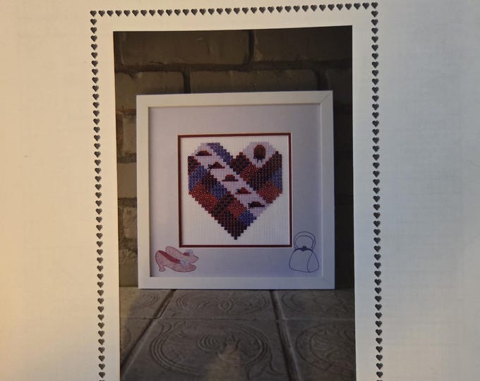Sekas A Red Hat Lovers Heart Cross Stitch Pattern. FREE SHIPPING. Used Condition.