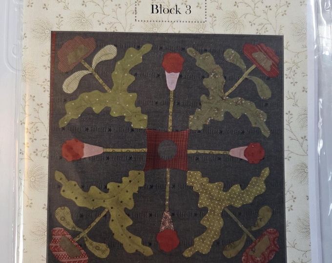 Linen Closet Designs Fairhaven Block 3 of the Month Quilt Pattern. Estate Preowned Like New Condition. Free SHIPPING.