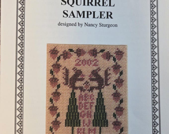 Cross N Patch The Squirrel Sampler Cross Stitch Pattern. FREE SHIPPING. Used Condition