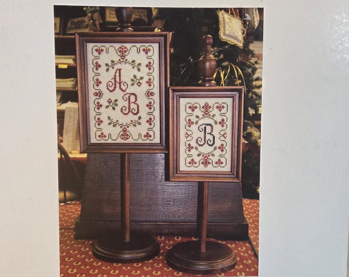 The Sunflower Seed Monogram Candlescreens Cross Stitch Pattern. FREE SHIPPING. Used Condition.