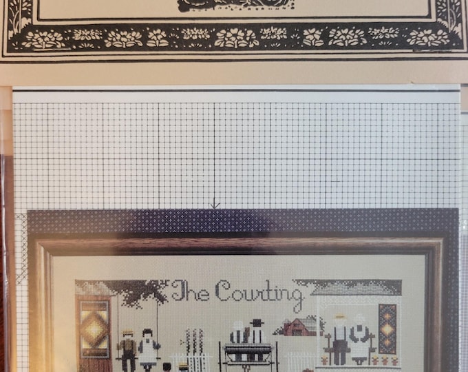 Told In A Garden The Courting Cross Stitch Pattern. Good Condition. Free Shipping.