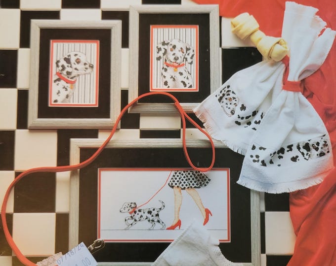 Crazy for Dalmations Cross Stitch Pattern. FREE Shipping. Used Condition.