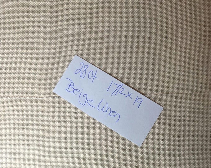 28ct 17.5"x19" Beige Linen. Preowned and Repackaged. FREE SHIPPING.