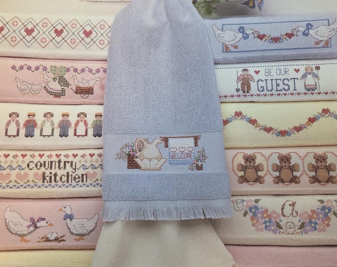 American School of Needlework Designs for Towels Cross Stitch Pattern. Free Shipping. Used Condition.
