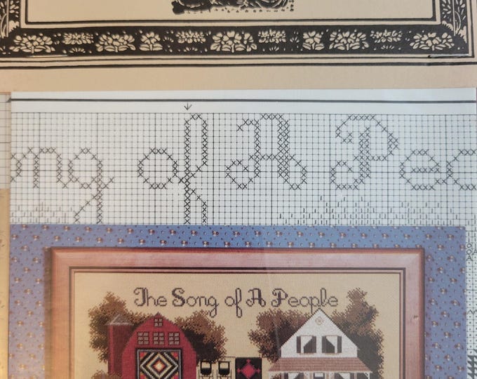 Told In A Garden The Song of a People Cross Stitch Pattern. Good Condition. Free Shipping.