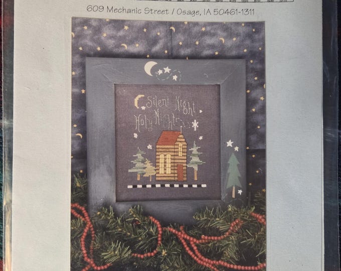 Waxing Moon Designs Silent Night Cross Stitch Pattern. Free Shipping. Used Condition. No Buttons Included.